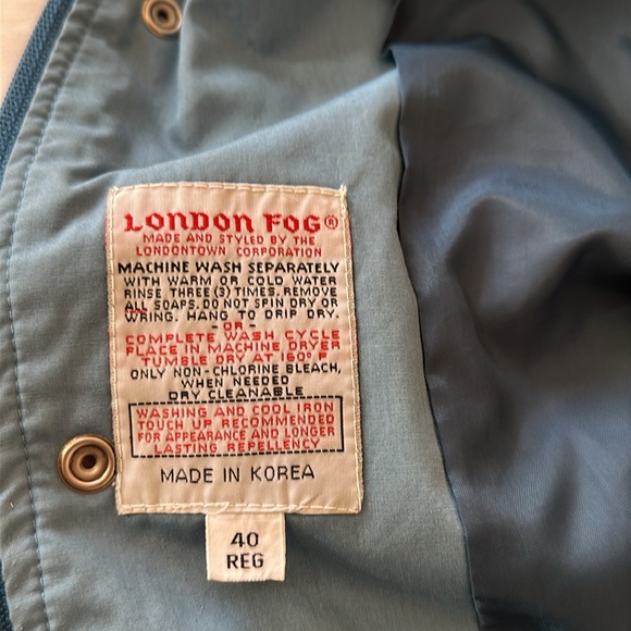 VINTAGE London Fog Light Hooded Jacket 40 REG - Picture 4 of 9